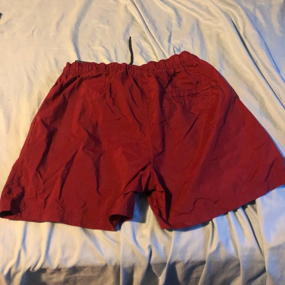 Red swimming shorts